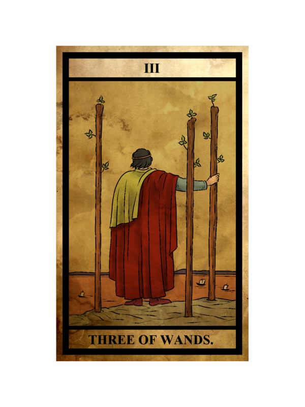 タロットカード｜ワンドの3の意味