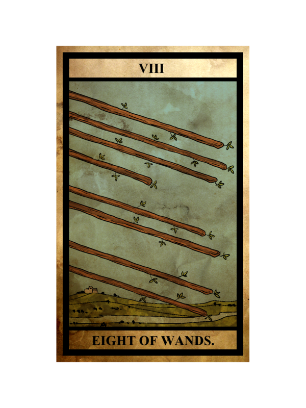 タロットカードのワンドの8の意味